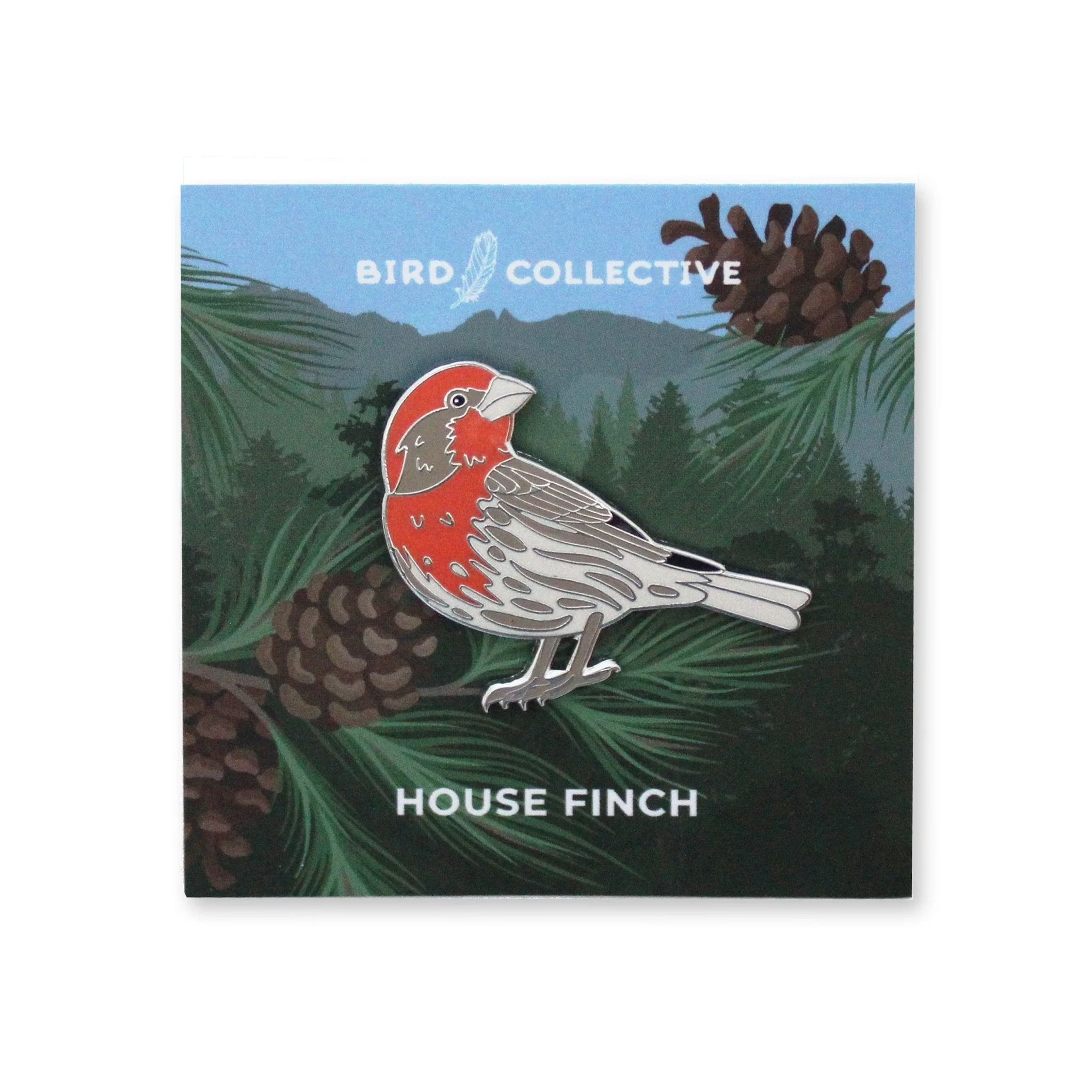 House Finch Enamel Pin - Image 5