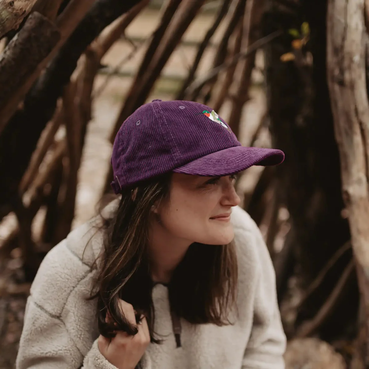 Ruby-throated Hummingbird Corduroy Hat - Image 5